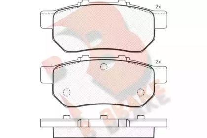 Комплект тормозных колодок (R BRAKE: RB0960)