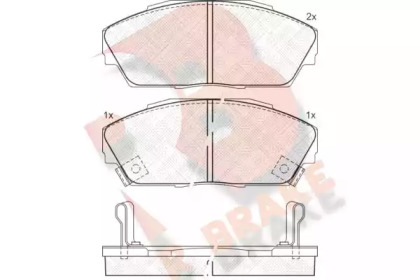 Комплект тормозных колодок (R BRAKE: RB0962)