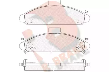 Комплект тормозных колодок (R BRAKE: RB0963)