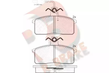 Комплект тормозных колодок (R BRAKE: RB0966)