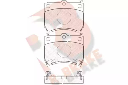 Комплект тормозных колодок (R BRAKE: RB0969)