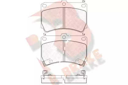 Комплект тормозных колодок (R BRAKE: RB0970)