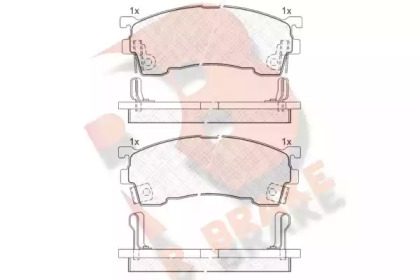 Комплект тормозных колодок (R BRAKE: RB0971)