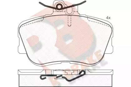 Комплект тормозных колодок (R BRAKE: RB0973)