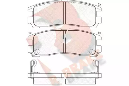 Комплект тормозных колодок (R BRAKE: RB0981)