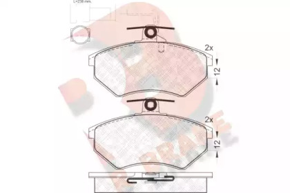 Комплект тормозных колодок (R BRAKE: RB0987)