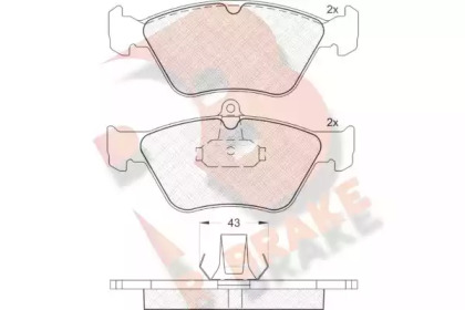 Комплект тормозных колодок (R BRAKE: RB0988)