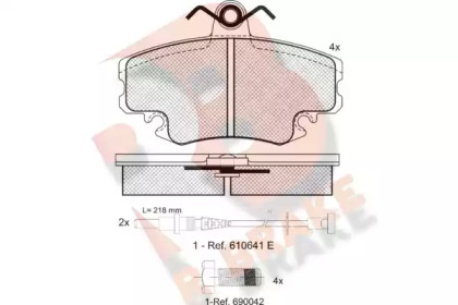 Комплект тормозных колодок (R BRAKE: RB0993-700)