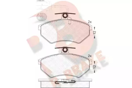 Комплект тормозных колодок (R BRAKE: RB0996)