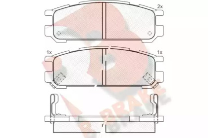 Комплект тормозных колодок (R BRAKE: RB1000)