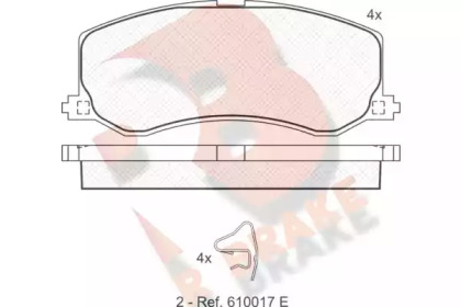 Комплект тормозных колодок (R BRAKE: RB1001)