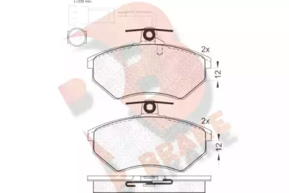 Комплект тормозных колодок (R BRAKE: RB1013)