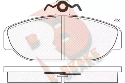 Комплект тормозных колодок (R BRAKE: RB1014)