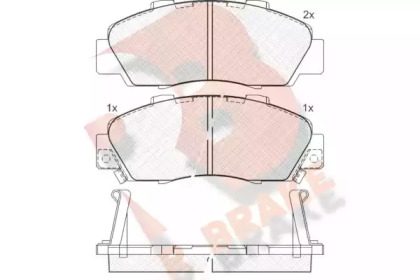 Комплект тормозных колодок (R BRAKE: RB1019)