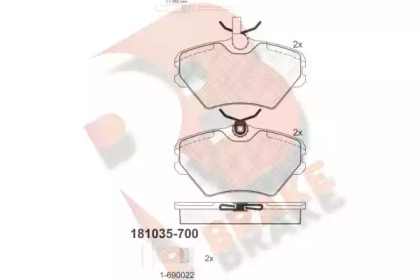 Комплект тормозных колодок (R BRAKE: RB1035-700)