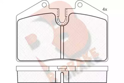 Комплект тормозных колодок (R BRAKE: RB1036)