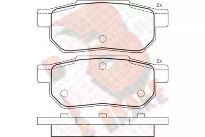 Комплект тормозных колодок (R BRAKE: RB1045)