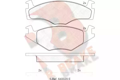 Комплект тормозных колодок (R BRAKE: RB1048)