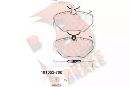 Комплект тормозных колодок (R BRAKE: RB1052-700)