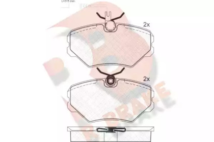 Комплект тормозных колодок (R BRAKE: RB1052)