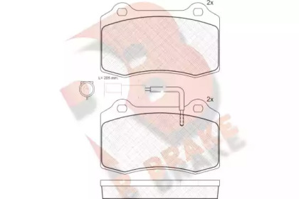 Комплект тормозных колодок (R BRAKE: RB1058)