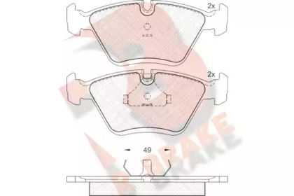 Комплект тормозных колодок (R BRAKE: RB1083)