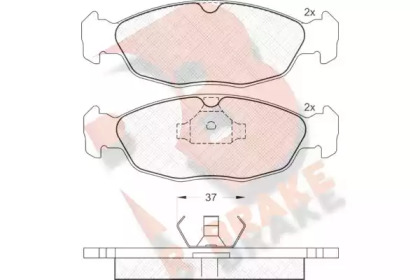 Комплект тормозных колодок (R BRAKE: RB1084)