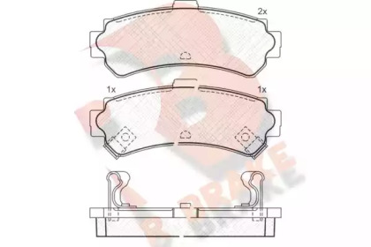 Комплект тормозных колодок (R BRAKE: RB1095)