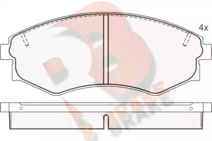 Комплект тормозных колодок (R BRAKE: RB1097)