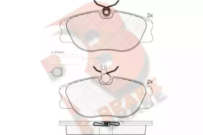 Комплект тормозных колодок (R BRAKE: RB1098)