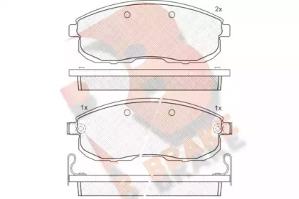 Комплект тормозных колодок (R BRAKE: RB1101)