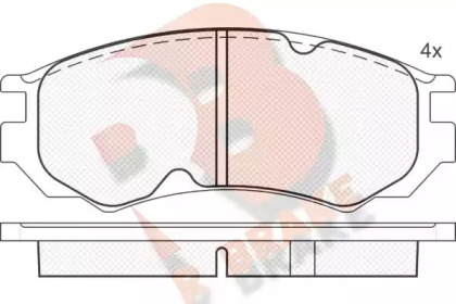 Комплект тормозных колодок (R BRAKE: RB1105)