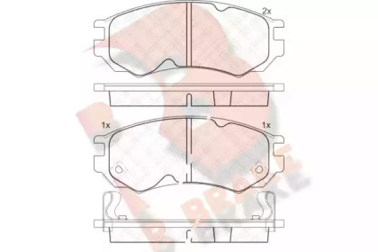 Комплект тормозных колодок (R BRAKE: RB1106)