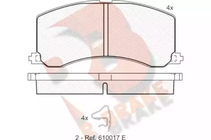 Комплект тормозных колодок (R BRAKE: RB1116)