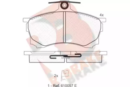 Комплект тормозных колодок (R BRAKE: RB1117)