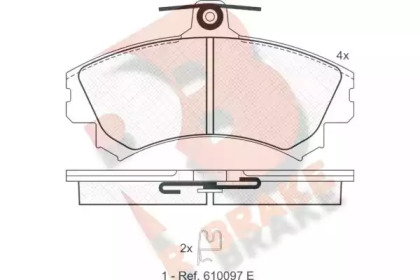 Комплект тормозных колодок (R BRAKE: RB1118)