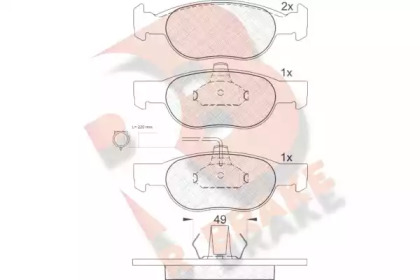 Комплект тормозных колодок (R BRAKE: RB1123)