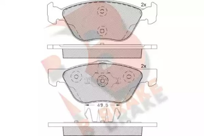 Комплект тормозных колодок (R BRAKE: RB1125-203)