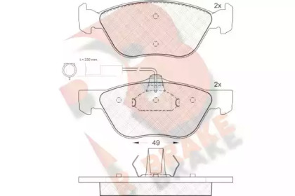 Комплект тормозных колодок (R BRAKE: RB1125)