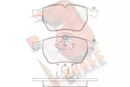 Комплект тормозных колодок (R BRAKE: RB1128)