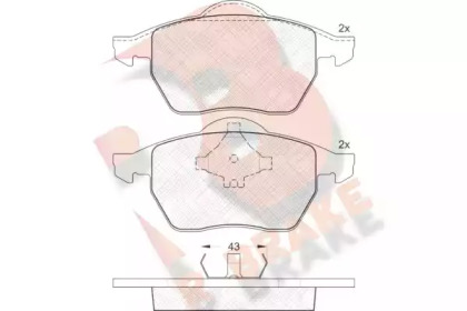 Комплект тормозных колодок (R BRAKE: RB1131)