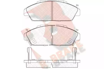 Комплект тормозных колодок (R BRAKE: RB1133)