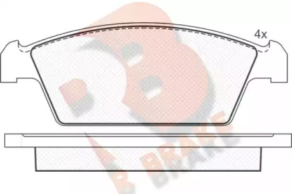 Комплект тормозных колодок (R BRAKE: RB1134)