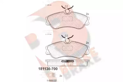 Комплект тормозных колодок (R BRAKE: RB1136-700)