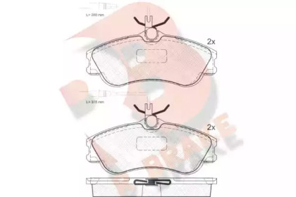 Комплект тормозных колодок (R BRAKE: RB1136)