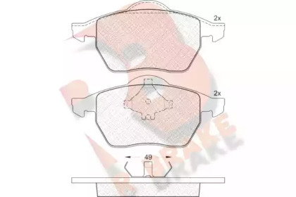 Комплект тормозных колодок (R BRAKE: RB1139)