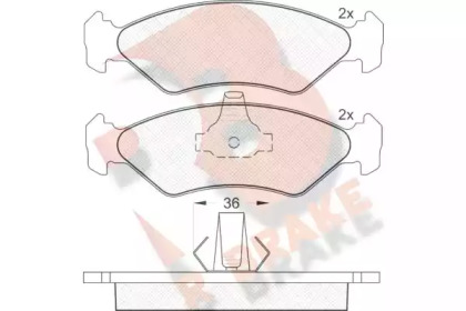 Комплект тормозных колодок (R BRAKE: RB1143)