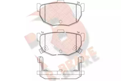 Комплект тормозных колодок (R BRAKE: RB1144)