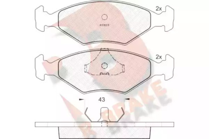 Комплект тормозных колодок (R BRAKE: RB1148)