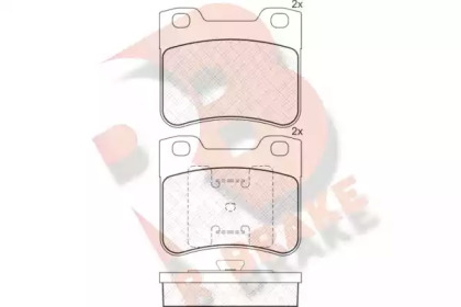 Комплект тормозных колодок (R BRAKE: RB1150)